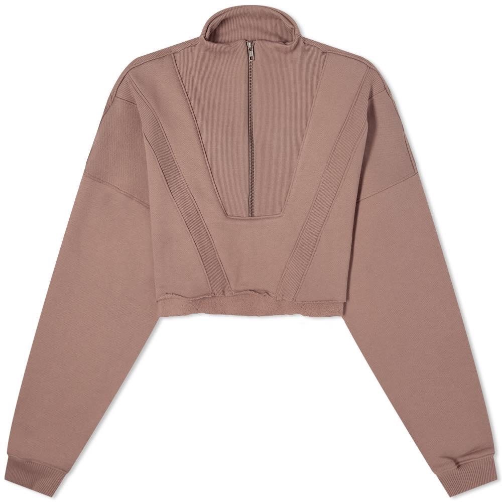 JOAH BROWN HALF ZIP CROP SWEATshirt PEPPERCORN medium large - Picture 10 of 10